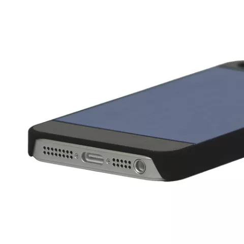 Coque en aluminium compatible avec iPhone 5 5s SE 2016, coque rigide - Bleu