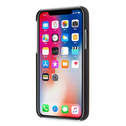&Eacute;tui en bois de bambou &eacute;tui compatible avec iPhone X XS - Bois v&eacute;ritable