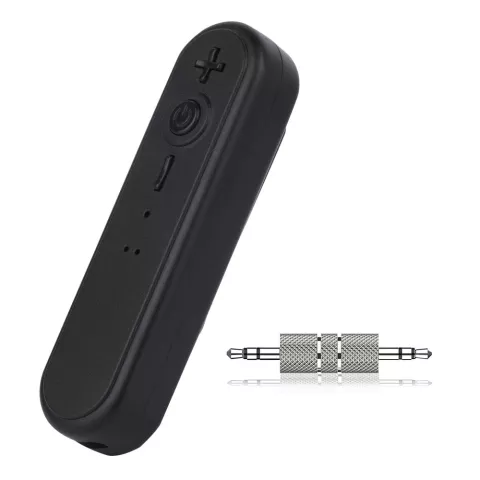 Clip r&eacute;cepteur sans fil AUX musique mains libres - R&eacute;cepteur sans fil noir - Bluetooth 4.1