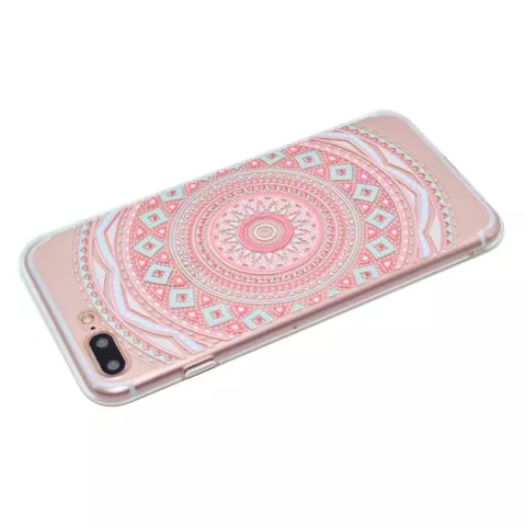 Coque Mandala Coque en TPU compatible avec iPhone 7 Plus 8 Plus - Pastel