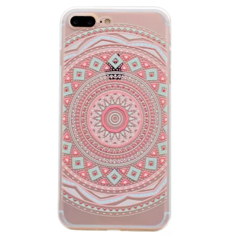 Coque Mandala Coque en TPU compatible avec iPhone 7 Plus 8 Plus - Pastel