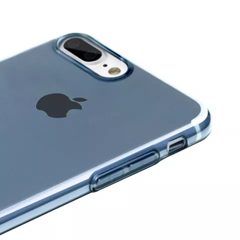 Coque transparente Baseus Simple Series compatible avec iPhone 7 Plus 8 Plus - Bleu