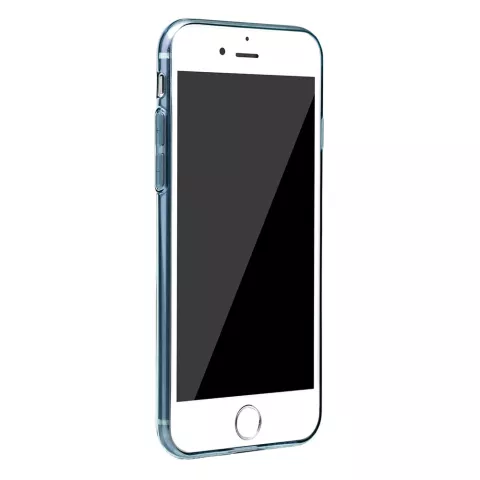 Coque transparente Baseus Simple Series pour iPhone 7 Plus 8 Plus - Bleu