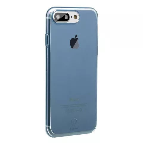 Coque transparente Baseus Simple Series compatible avec iPhone 7 Plus 8 Plus - Bleu
