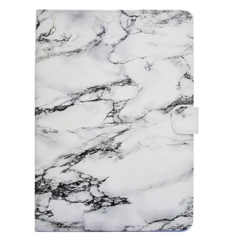 &Eacute;tui en marbre &agrave; couverture en marbre compatible avec iPad 2017 2018 - Blanc Gris