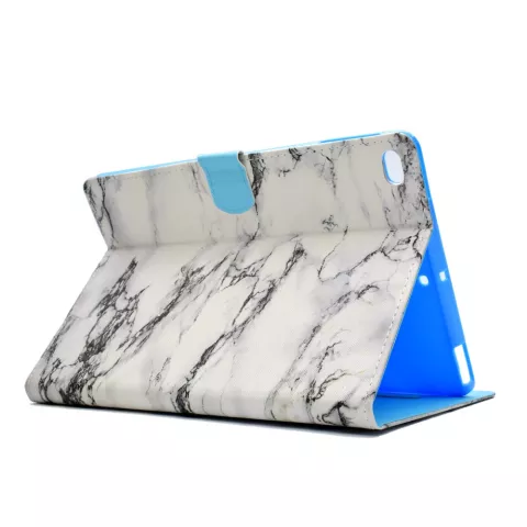 &Eacute;tui en marbre &agrave; couverture en marbre compatible avec iPad 2017 2018 - Blanc Gris