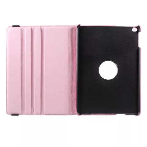 Coque rotative Flower iPad 2017 2018 - Rose