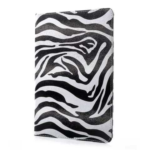 Coque standard Zebra Rotating Cover pour iPad 2017 2018 - Noir Blanc