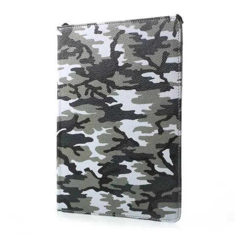 Housse camouflage Army Print Cover iPad 2017 2018 - Vert Blanc Noir