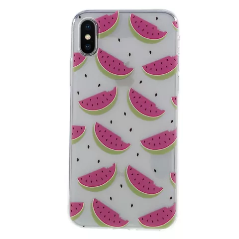 Coque Past&egrave;que Coque TPU compatible avec iPhone X XS - Transparente