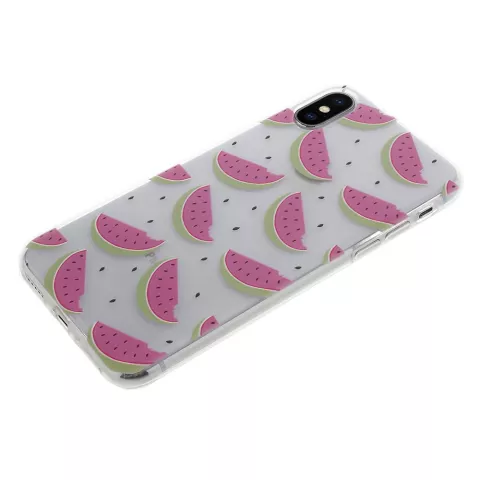 Coque Past&egrave;que Coque TPU compatible avec iPhone X XS - Transparente