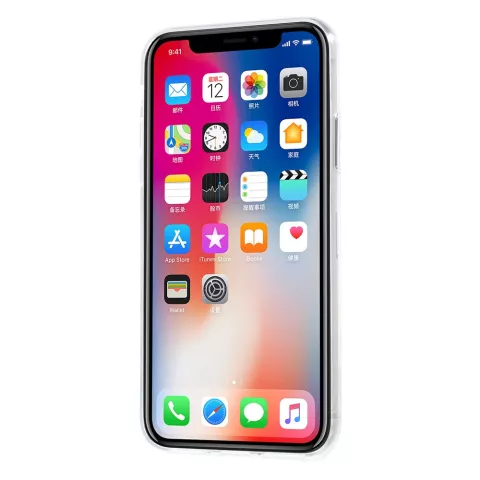 Coque Past&egrave;que Coque TPU compatible avec iPhone X XS - Transparente