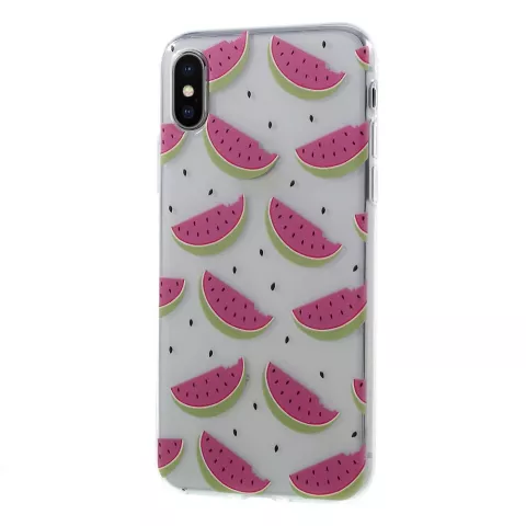 Coque Past&egrave;que Coque TPU compatible avec iPhone X XS - Transparente