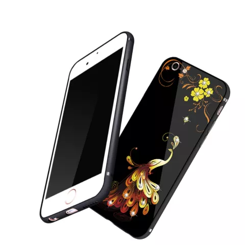 Coque hybride en TPU PC NXE Phoenix compatible avec iPhone 6 6s - Noir cristal