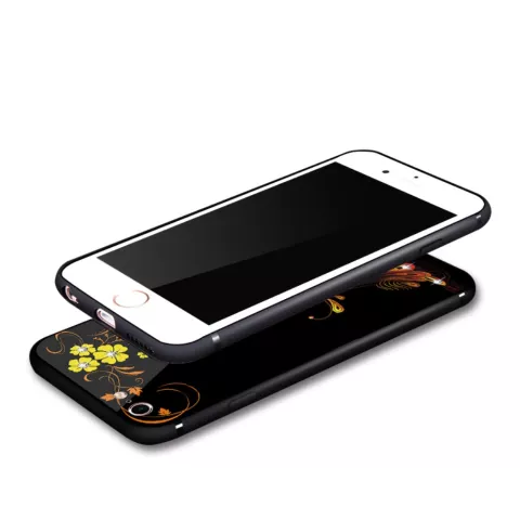 Coque hybride en TPU PC NXE Phoenix compatible avec iPhone 6 6s - Noir cristal