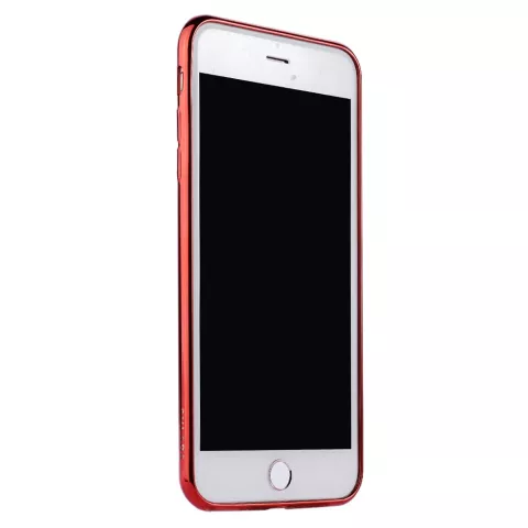 Sulada Transparent compatible avec iPhone 7 Plus 8 Plus TPU - Rouge M&eacute;tallis&eacute;