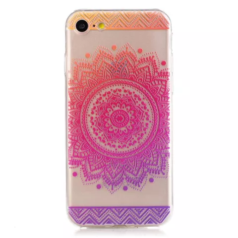 Coque TPU Transparent Mandala iPhone 7 8 SE 2020 SE 2022 - Rose Violet