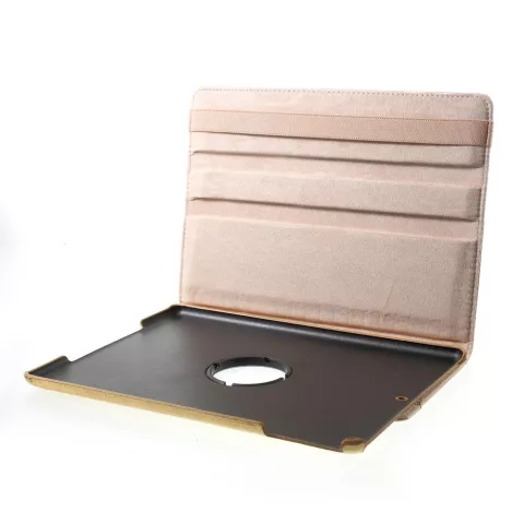 &Eacute;tui standard &agrave; couverture torsad&eacute;e &agrave; texture de peau de crocodile compatible avec iPad 2017 2018 - Or