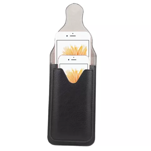 Etui en cuir pour iPhone 6 iPhone 6 Plus - Mousqueton noir