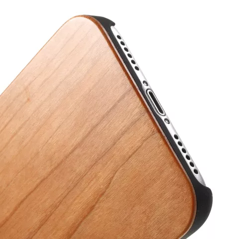 &Eacute;tui en bois de cerisier pour l&#039;&eacute;tui rigide pour iPhone X XS - marron