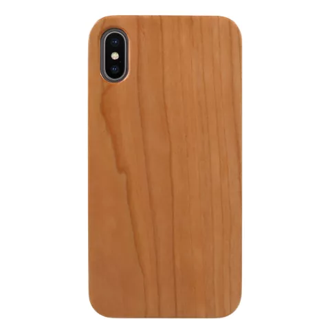 &Eacute;tui en bois de cerisier pour l&#039;&eacute;tui rigide pour iPhone X XS - marron