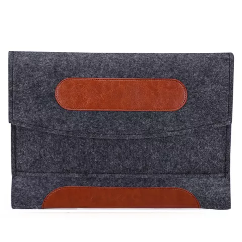 &Eacute;tui &agrave; insert compatible avec iPad mini, cuir artificiel et feutre - &Eacute;tui gris
