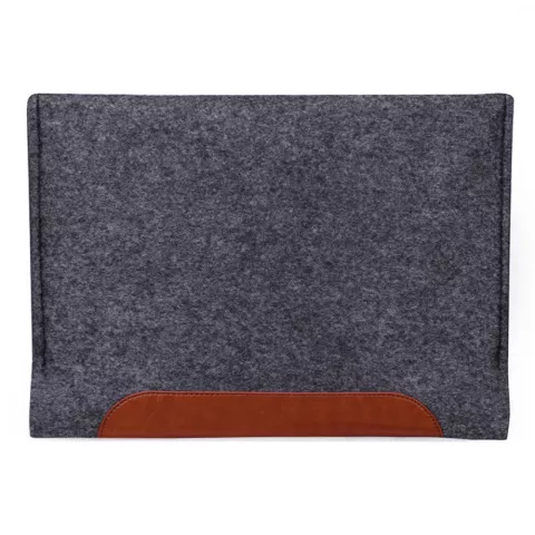 Etui pour iPad mini simili cuir et feutre - Etui gris