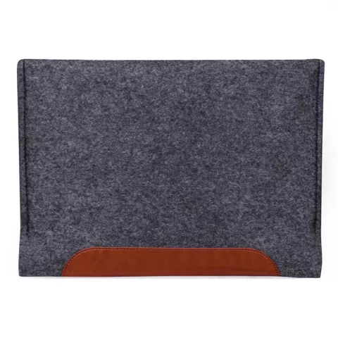 &Eacute;tui &agrave; insert compatible avec iPad mini, cuir artificiel et feutre - &Eacute;tui gris