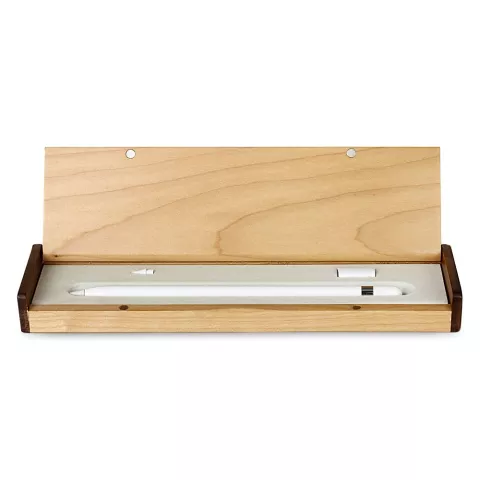 &Eacute;tui en bois SAMDI compatible avec Apple Pencil - Bo&icirc;te de rangement Bois