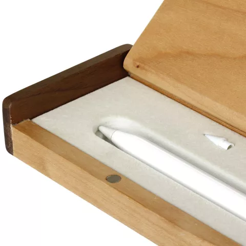 &Eacute;tui en bois SAMDI compatible avec Apple Pencil - Bo&icirc;te de rangement Bois