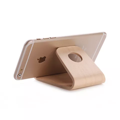 Support de support de t&eacute;l&eacute;phone en bois de luxe SAMDI - Support en bois