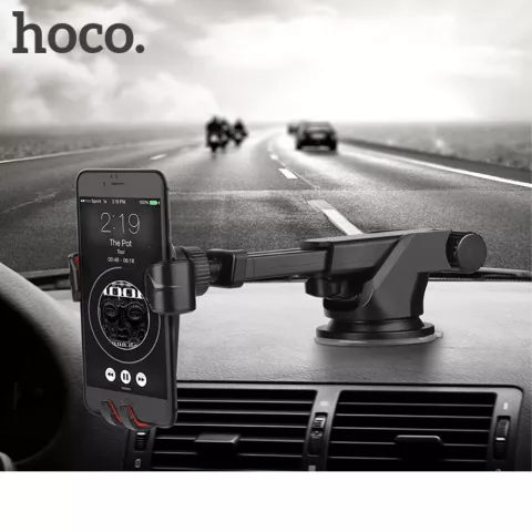 Hoco CA26 Kingcrab Support de t&eacute;l&eacute;phone universel &agrave; ventouse - Noir Auto