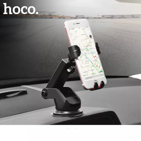 Hoco CA26 Kingcrab Support de t&eacute;l&eacute;phone universel &agrave; ventouse - Noir Auto