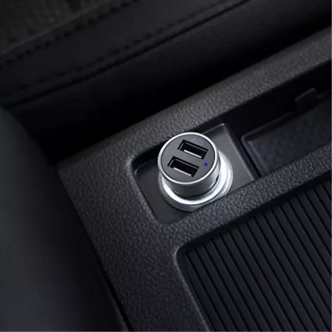 Chargeur de voiture universel double USB Aukey 2,4 amp&egrave;res - Gris