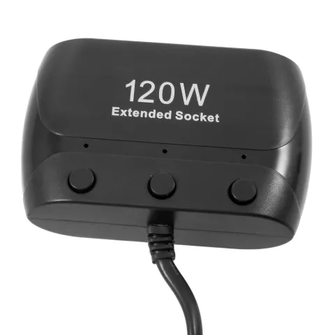 R&eacute;partiteur de port prise allume-cigare HUB 120W - Noir