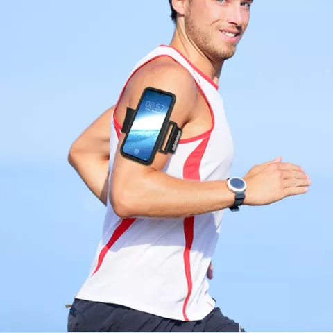 Bande de sport Housse de protection en silicone compatible avec iPhone X XS - Bracelet noir