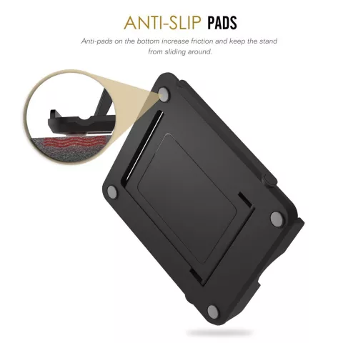 Support de t&eacute;l&eacute;phone de bureau pliable universel - Noir r&eacute;glable