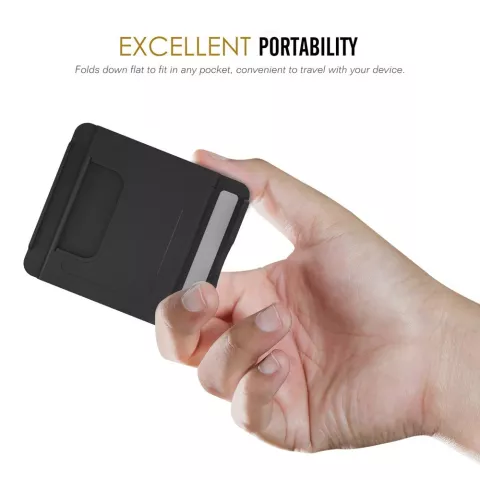 Support de t&eacute;l&eacute;phone de bureau pliable universel - Noir r&eacute;glable