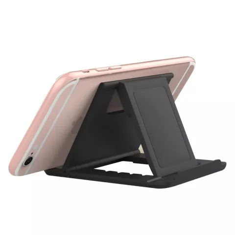 Support de t&eacute;l&eacute;phone de bureau pliable universel standard - r&eacute;glable en noir