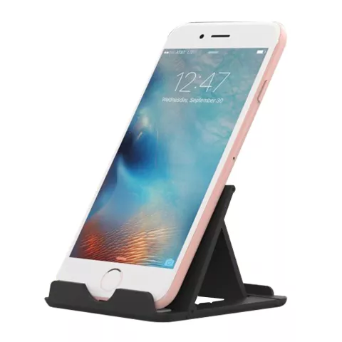 Support de t&eacute;l&eacute;phone de bureau pliable universel - Noir r&eacute;glable