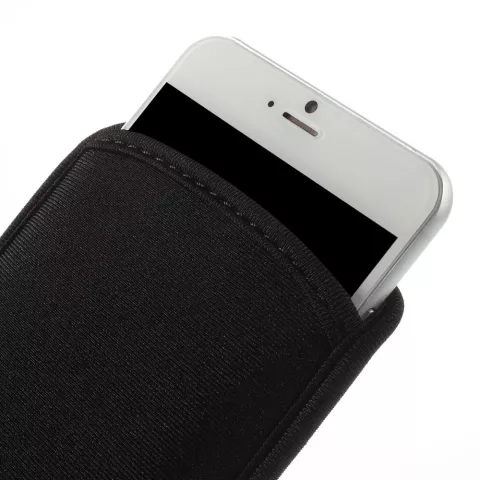 &Eacute;tui universel &agrave; glisser en n&eacute;opr&egrave;ne pour smartphone, pochette pour t&eacute;l&eacute;phone - Noir