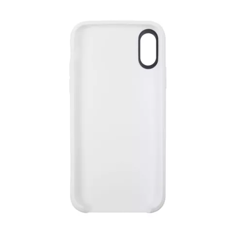 Coque flexible en TPU compatible avec iPhone X XS - Blanc