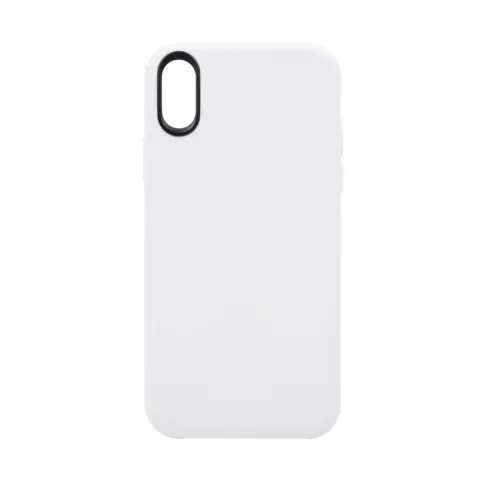Coque flexible en TPU compatible avec iPhone X XS - Blanc
