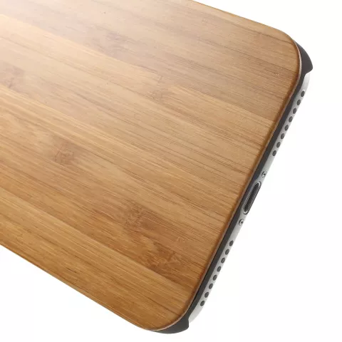 &Eacute;tui en bois en bambou compatible avec iPhone 7 Plus 8 Plus - Bois v&eacute;ritable