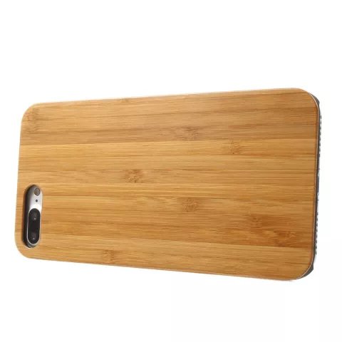 &Eacute;tui en bois en bambou compatible avec iPhone 7 Plus 8 Plus - Bois v&eacute;ritable