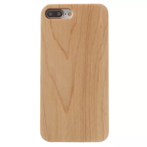 &Eacute;tui en bois clair &eacute;tui en bois compatible avec iPhone 7 Plus 8 Plus - Marron clair