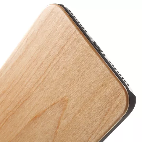 &Eacute;tui en bois clair &eacute;tui en bois compatible avec iPhone 7 Plus 8 Plus - Marron clair