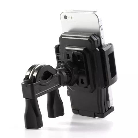Support de t&eacute;l&eacute;phone pour guidon de v&eacute;lo, support de v&eacute;lo universel r&eacute;glable - Noir