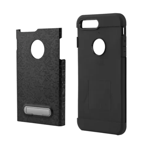 &Eacute;tui hybride en plastique TPU standard pour iPhone 7 Plus 8 Plus - Noir