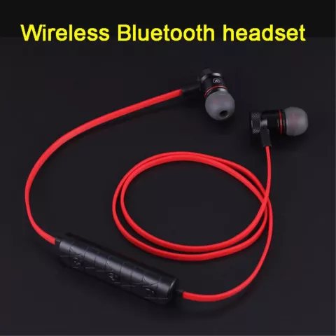 BH-M9 In-Ear Mains Libres Sans Fil Bluetooth 4.1 &Eacute;couteurs De Sport Micro - Noir Rouge